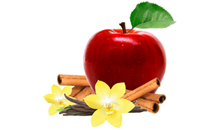 manzanas frescas y palos de canela